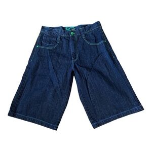 Vintage Y2K ESMX Embroidered Wide Leg Shorts Size 34 EF2